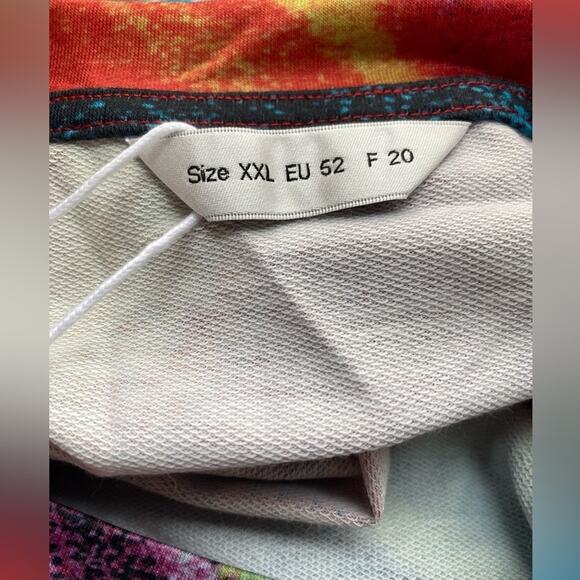 Tendency NWT Spring Rainbow Colorful Lightweight Long Sleeve Sweatshirt Size XXL - Picture 5 of 9